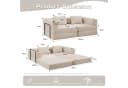 Leawin Schlafsofa 2-Sitzer Chenille Wohnzimmer Sofa Bild 1