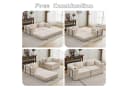 Leawin Schlafsofa 2-Sitzer Chenille Wohnzimmer Sofa Bild 3