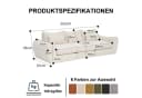 Leawin Modulares Schlafsofa L-Form Beige mit Schlaffunktion Bild 3