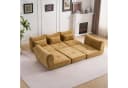 Leawin Modulares Schlafsofa L-Form 3-Sitzer Gelb mit Schlaffunktion Bild 1