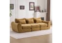 Leawin Modulares Schlafsofa L-Form 3-Sitzer Gelb mit Schlaffunktion Bild 2