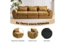 Leawin Modulares Schlafsofa L-Form 3-Sitzer Gelb mit Schlaffunktion Bild 4
