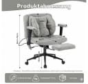 Leawin Ergonomischer Bürostuhl Grau mit Air-Lordosenstütze Bild 1