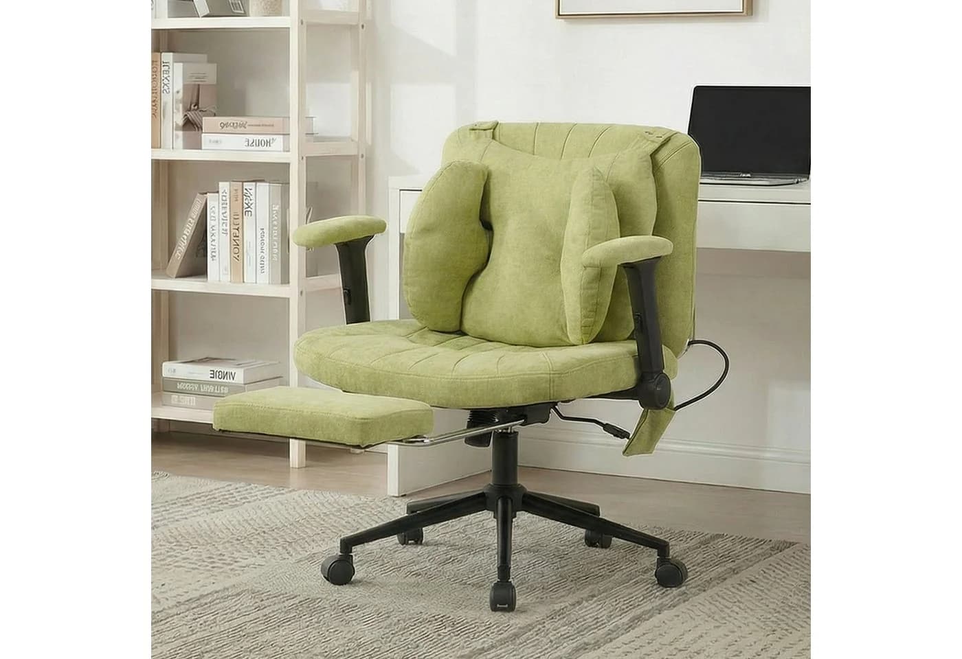 Vankel Bürostuhl Grün Ergonomisch mit Air-Lordosenstütze - Bild 2