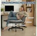 Vankel Ergonomischer Bürostuhl Grau Chenille mit breitem Sitz Bild 5