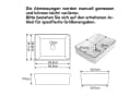 Puluomis Aufsatzwaschbecken Rechteckig Keramik Weiß/Schwarz Bild 5