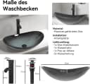 Puluomis Badezimmer-Set mit Spiegel, Badezimmerschrank mit 2 Regale Bild 5
