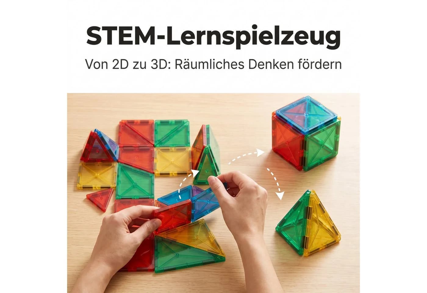 Rolipo Magnetische Bausteine Bunt 100 Stk. für Kinder ab 3 Jahren - Bild 4