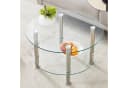 ANYSUN Couchtisch Glas Zweistufig Silber Bild 1