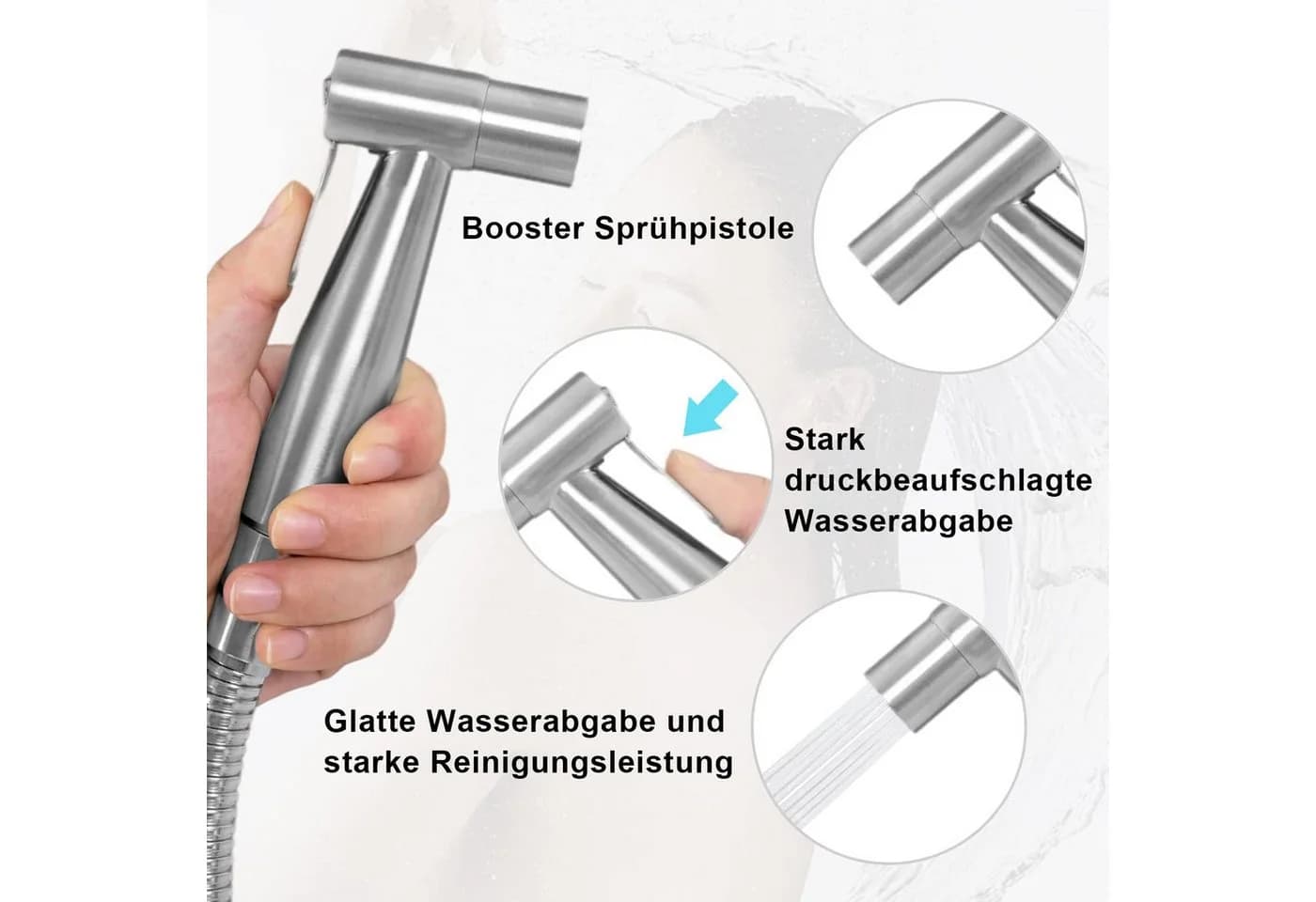 Forrlite Bidetarmatur Bidet Set - WC Brause für Intimdusche - Bild 5