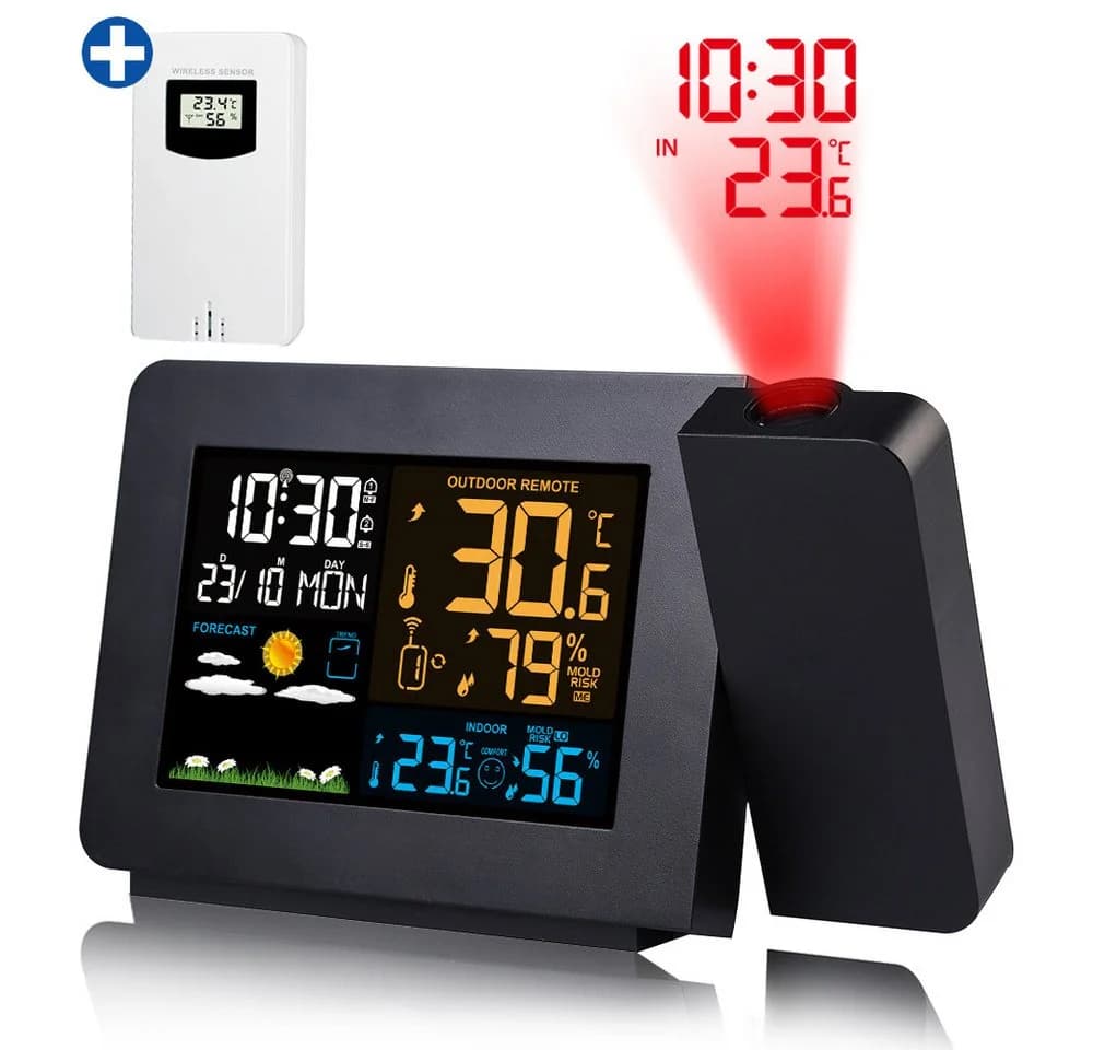 Forrlite Funk-Wetterstation mit Farbdisplay & Projektion - Bild 2
