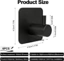 Forrlite Garderobenhaken 6-tlg. Schwarz Metall Bild 1