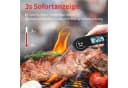 Forrlite Grillthermometer Schwarz LCD Display Edelstahlsonde Bild 3