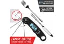 Forrlite Grillthermometer Schwarz LCD Display Edelstahlsonde Bild 5