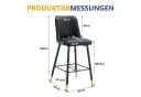 ANYSUN Barhocker 2er-Set Schwarz Silber Kunstleder Bild 4
