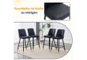 ANYSUN Barhocker 2er-Set Schwarz Silber Kunstleder Bild 5