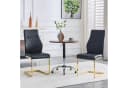 ANYSUN Esszimmerstuhl 2er-Set Schwarz/Gold Metallrahmen Kunstleder Bild 1