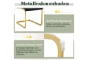 ANYSUN Esszimmerstuhl 2er-Set Schwarz/Gold Metallrahmen Kunstleder Bild 5