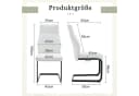 ANYSUN Esszimmerstuhl 2er-Set Modern Kunstleder Metallrahmen Bild 3