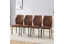 ANYSUN Esszimmerstuhl 4er Set Kunstleder Metallbeine Gold Modern Bild 2