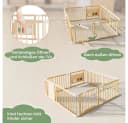 Meulbaty Laufstall Baby Laufgitter Holz 160x160x61cm Bild 5