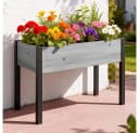 Meulbaty Hochbeet Massivholz Metallbeine 80 cm Bild 1
