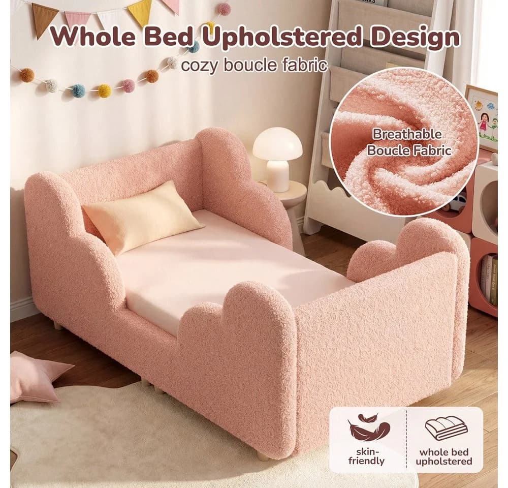 Meulbaty Kinderbett Rosa Wolkenform Bodenbett - Bild 5