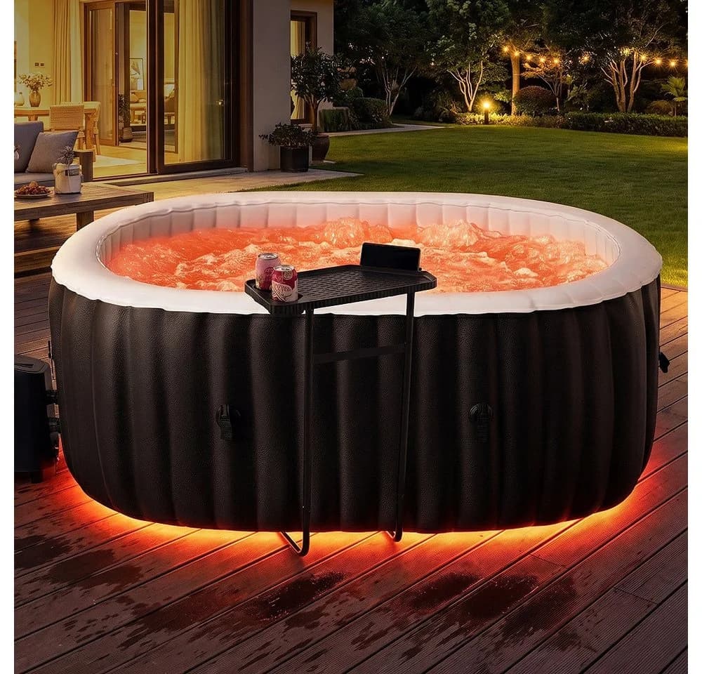 Meulbaty Aufblasbarer Whirlpool für 2 Personen mit 90 Massagedüsen - Bild 2