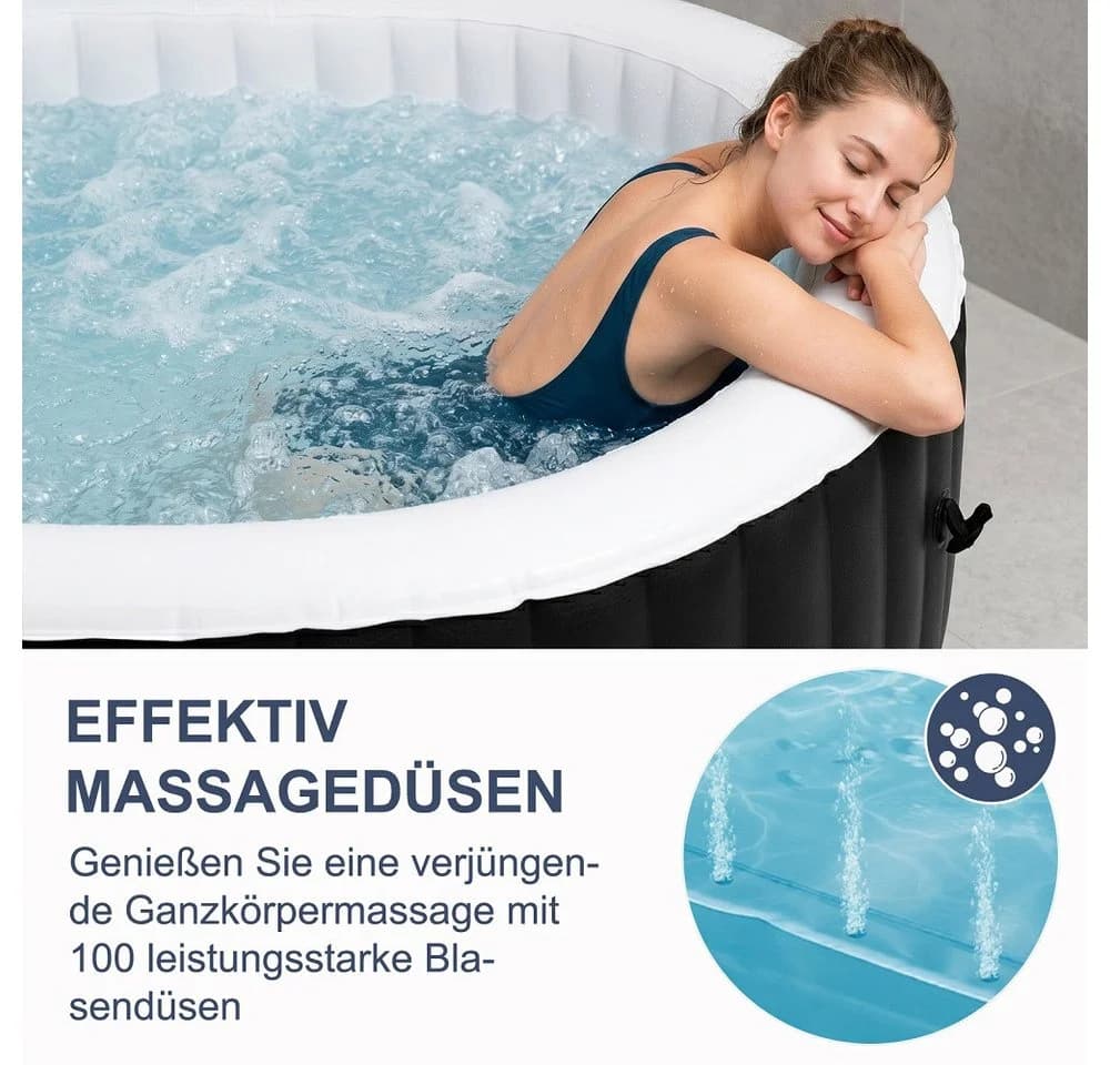 Meulbaty Aufblasbarer Whirlpool für 2 Personen mit 90 Massagedüsen - Bild 4