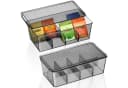Lifewit Teebox 2er Set Stapelbar Transparent Schwarz Bild 2