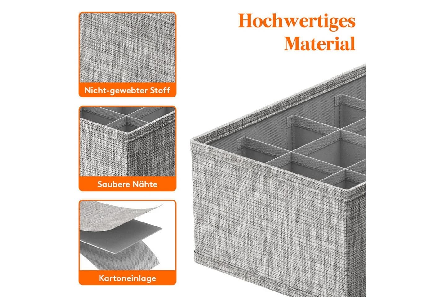 Lifewit Aufbewahrungsdose Double Organizer für Kommode & Kleiderschrank (3 St) - Bild 5