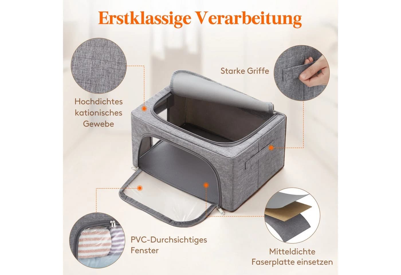 Lifewit Aufbewahrungsbox 25l Stoff Metallrahmen faltbar - Bild 3