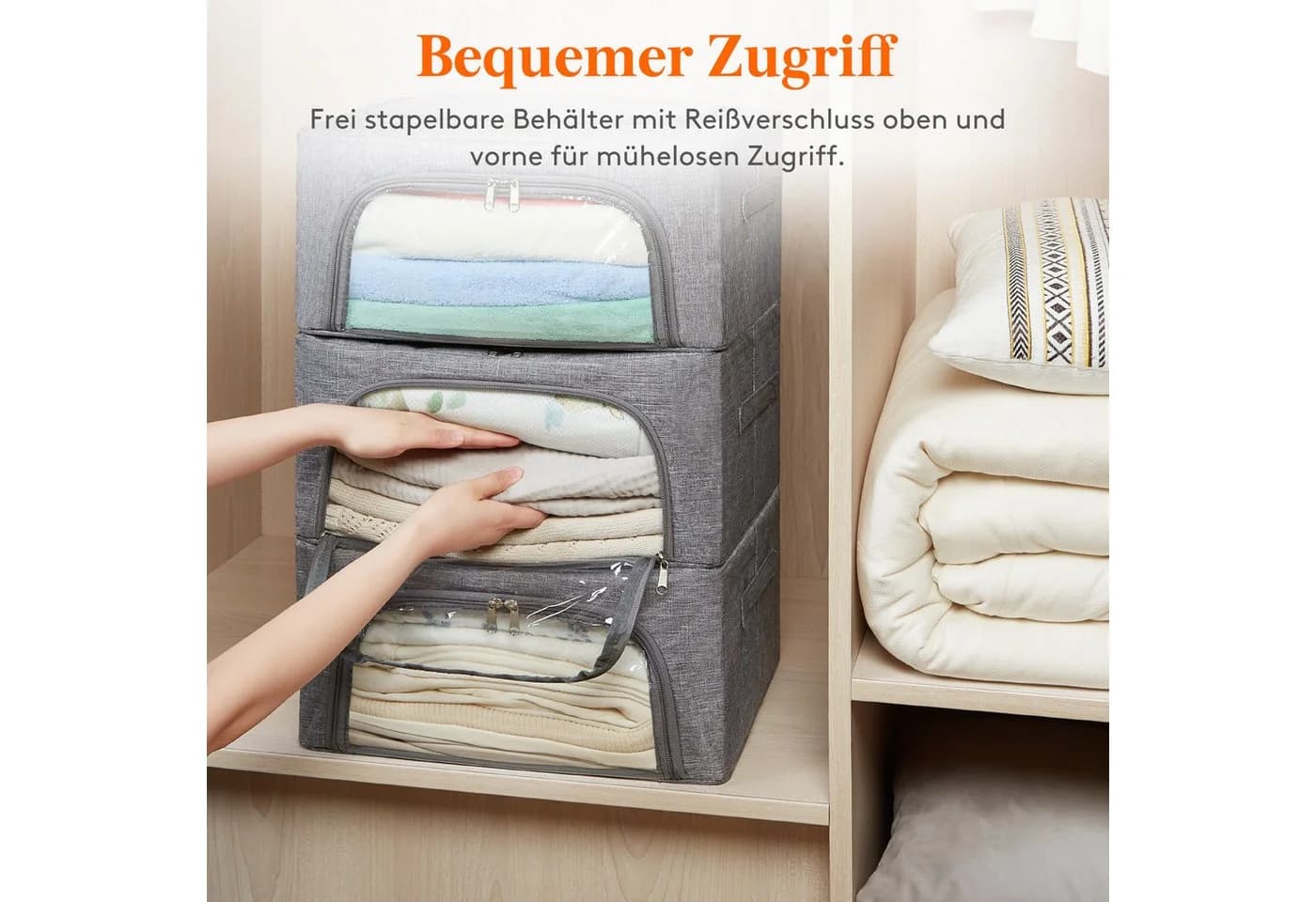 Lifewit Aufbewahrungsbox 25l Stoff Metallrahmen faltbar - Bild 5