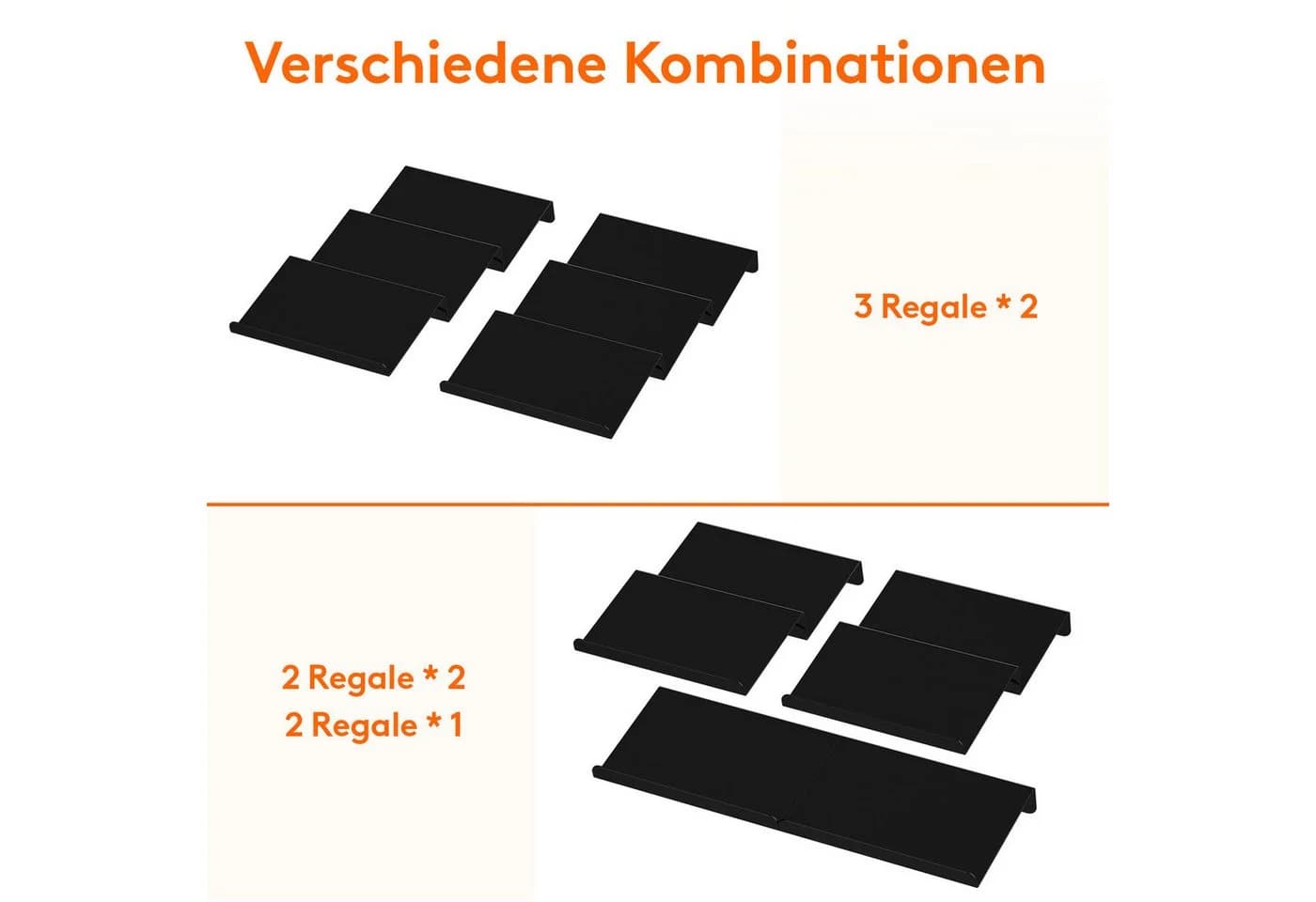 Lifewit Gewürzregal Gewürz Organizer Schublade, Abnehmbares Gewürzregal Schwarz - Bild 5