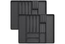 Lifewit Besteckeinsatz Erweiterbarer Besteckkasten mit herausnehmbarem Messerblock Schwarz Bild 2