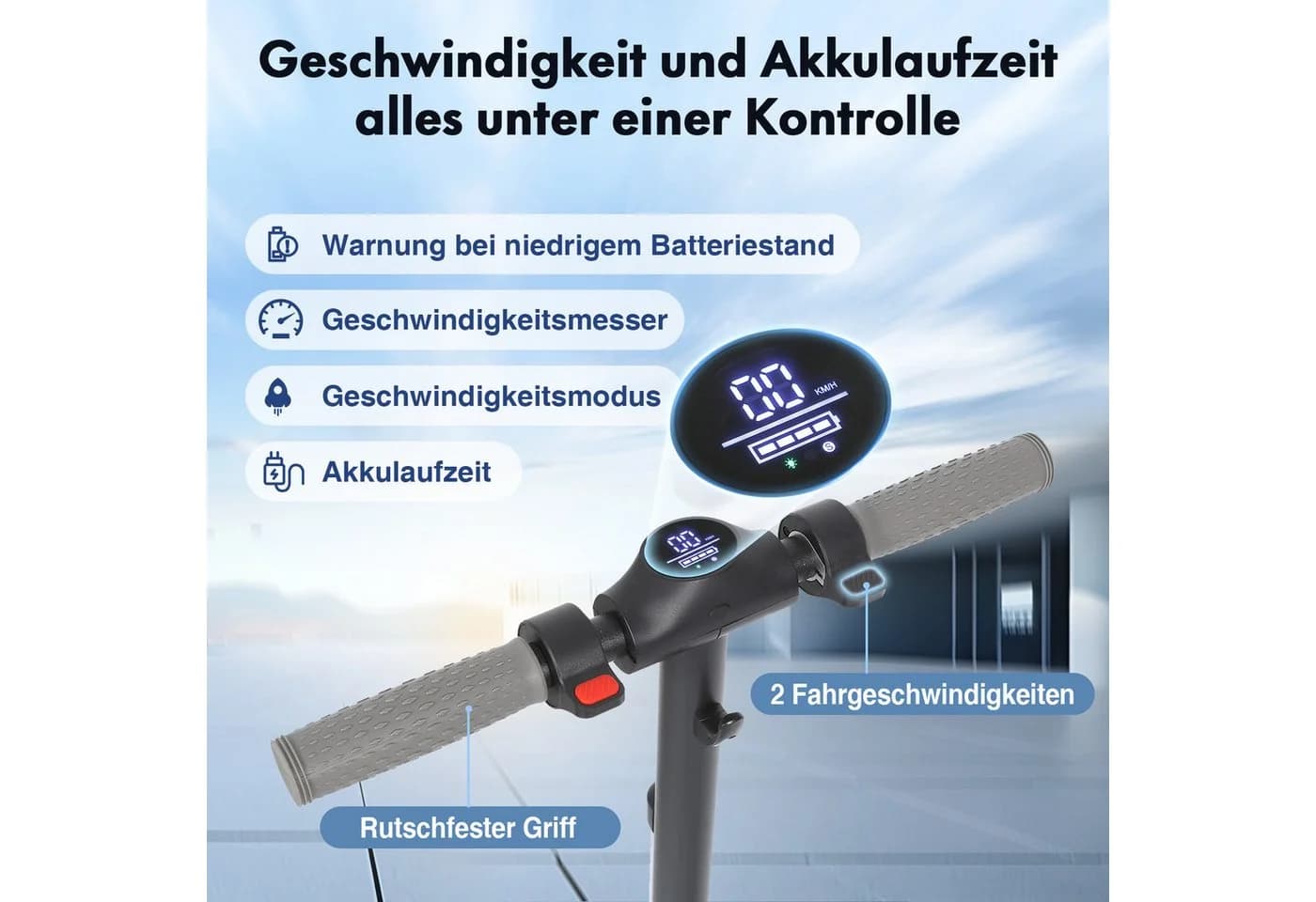 Fanttik Elektro-Kinderroller Kinder faltbarer E-Scooter Rosa LED-Beleuchtung - Bild 3