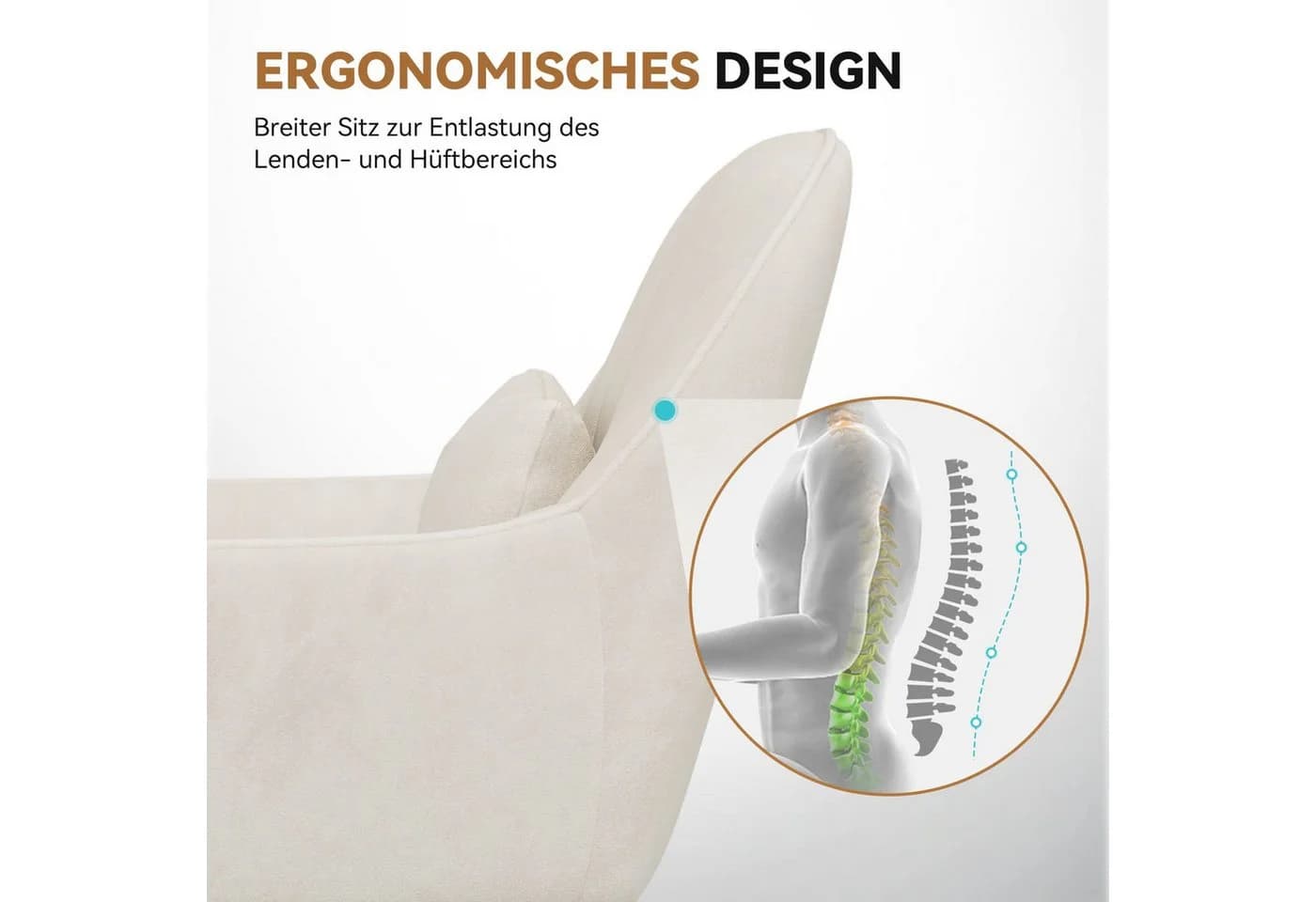 Ergonomischer Bürostuhl in Grau und Schwarz - Bild 5