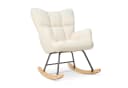 HawthyHome Schaukelstuhl Beige Relaxsessel Wohnzimmer Schlafzimmer Balkon Bild 2
