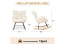 HawthyHome Schaukelstuhl Beige Relaxsessel Wohnzimmer Schlafzimmer Balkon Bild 3