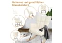 HawthyHome Schaukelstuhl Beige Relaxsessel Wohnzimmer Schlafzimmer Balkon Bild 4