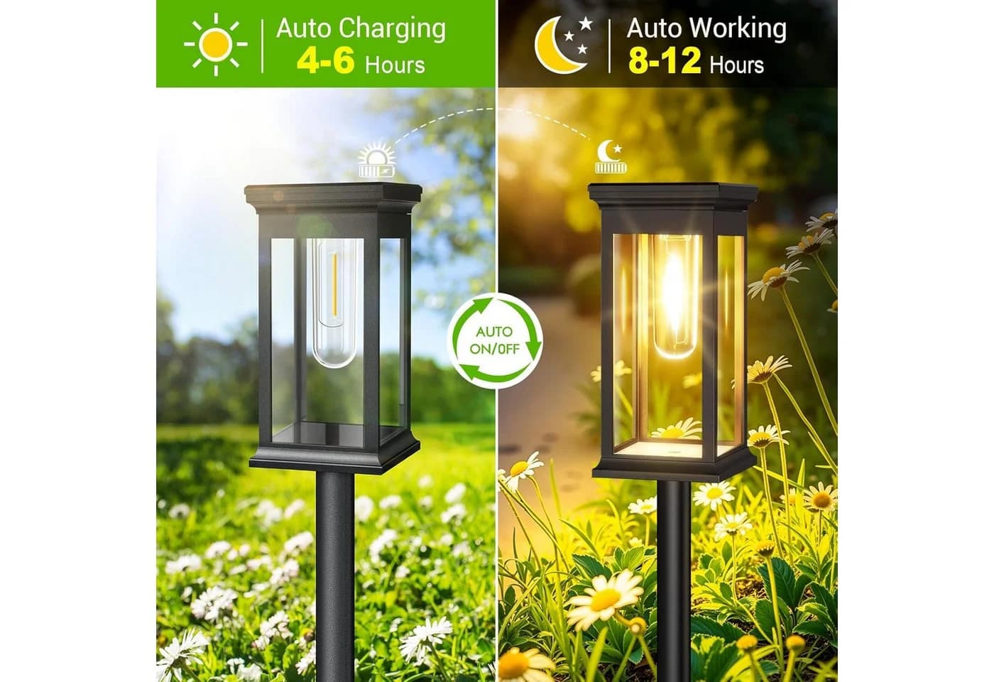 Vornix LED Solarleuchte mit Bewegungsmelder Schwarz - Bild 3