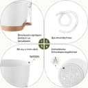 ibettertec Pflanzkübel Übertopf 16.5 cm Weiß 4er-Pack Selbstbewässerung Bild 5
