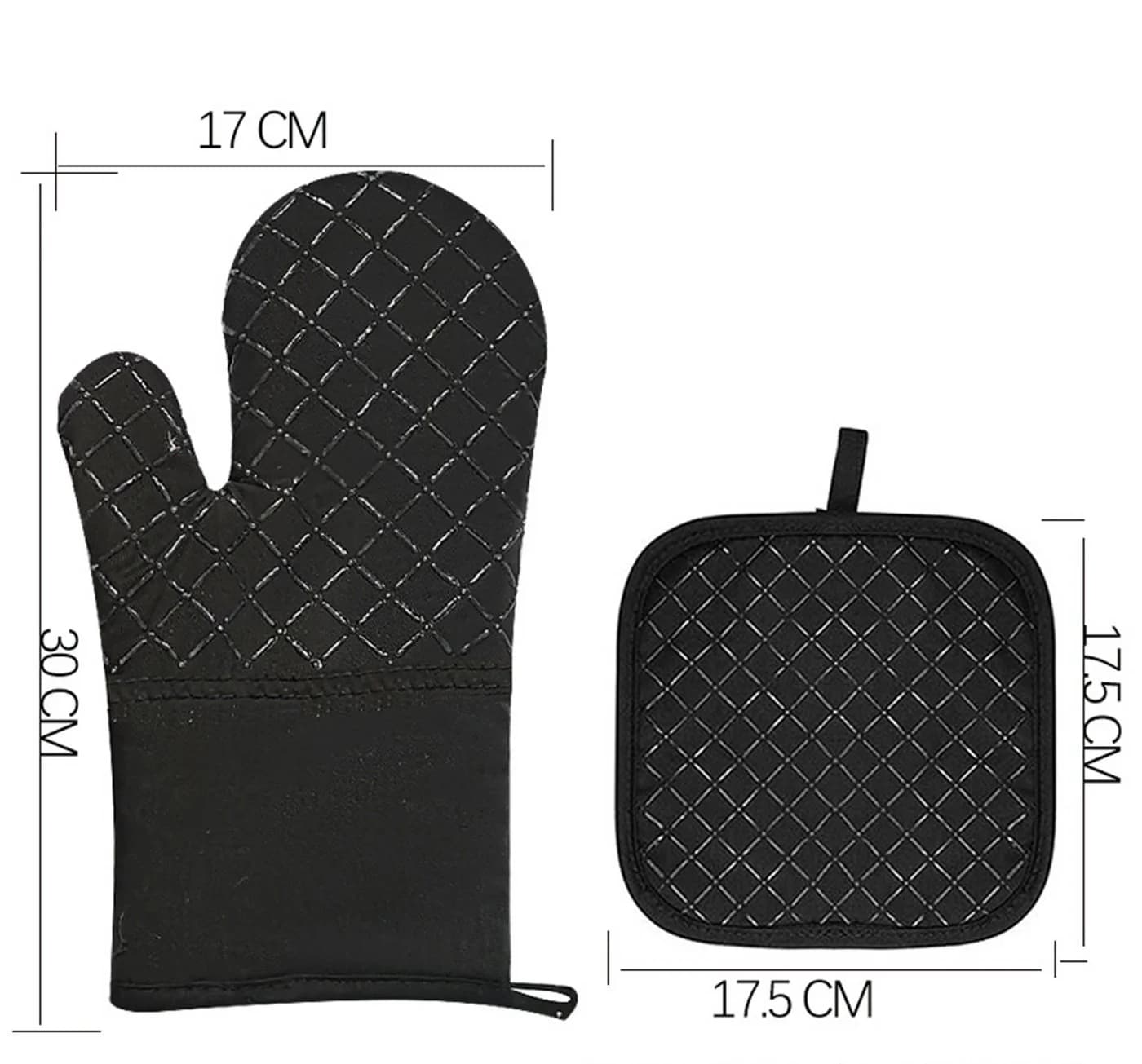 Forrlite Topfhandschuhe Ofenhandschuhe Topflappen 4er Set, 260°C Hitzebeständig - Bild 3