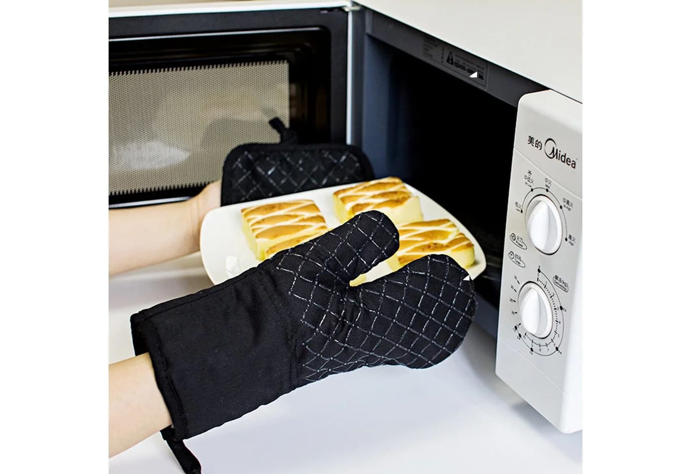 Forrlite Topfhandschuhe Ofenhandschuhe Topflappen 4er Set, 260°C Hitzebeständig - Bild 4