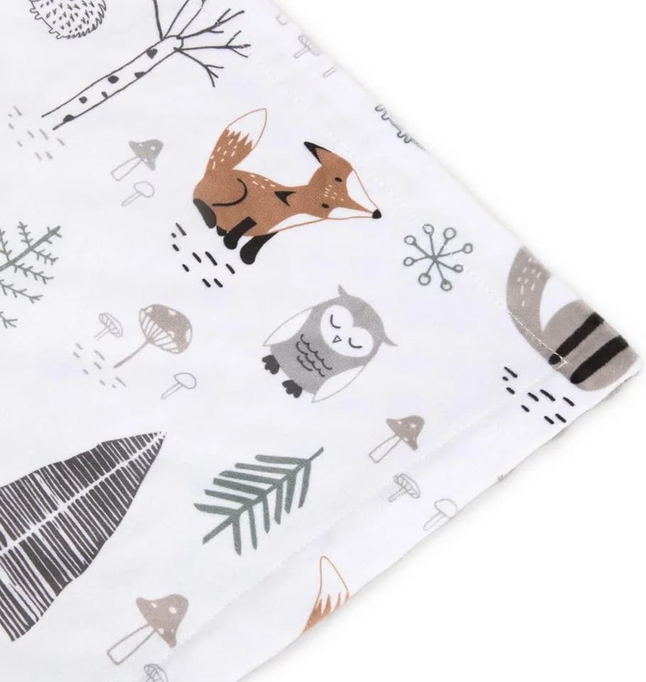 Babydecke aus Plüsch-Polyester mit Waldmotiv
