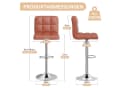 HawthyHome Barhocker Bistrohocker Kunstleder Braun 2er Set Bild 1