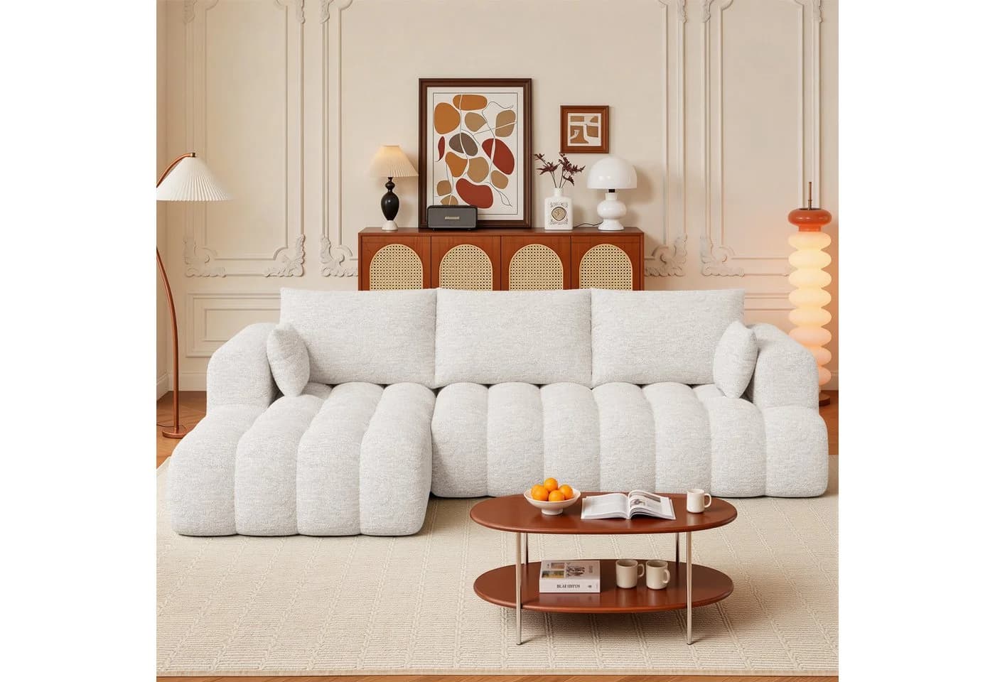 HawthyHome Ecksofa Wolken-Sofa Modulares L-Form Sofa mit Récamiere - Bild 2