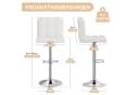 HawthyHome Barhocker Bistrohocker 2er Set Weiß Kunstleder Bild 1