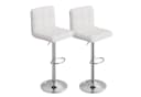 HawthyHome Barhocker Bistrohocker 2er Set Weiß Kunstleder Bild 2