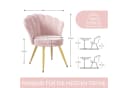 HawthyHome Esszimmerstuhl Samt Rosa Metallfüße Bild 1